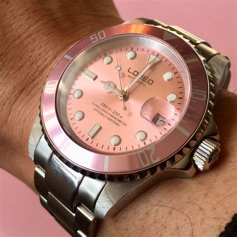 mens pink face rolex|pink rolex submariner.